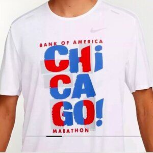 Nike Men's Small Chicago Marathon 2023 Rise 365 Running Shirt - Like New!